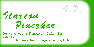 ilarion pinczker business card
